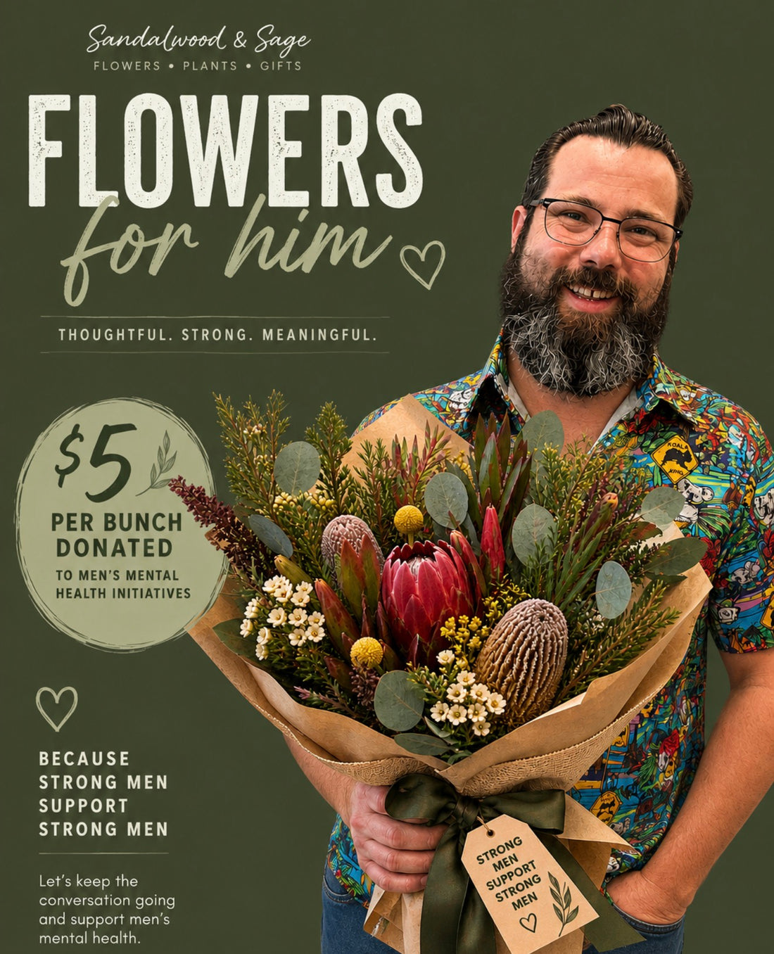 Flowers for him !